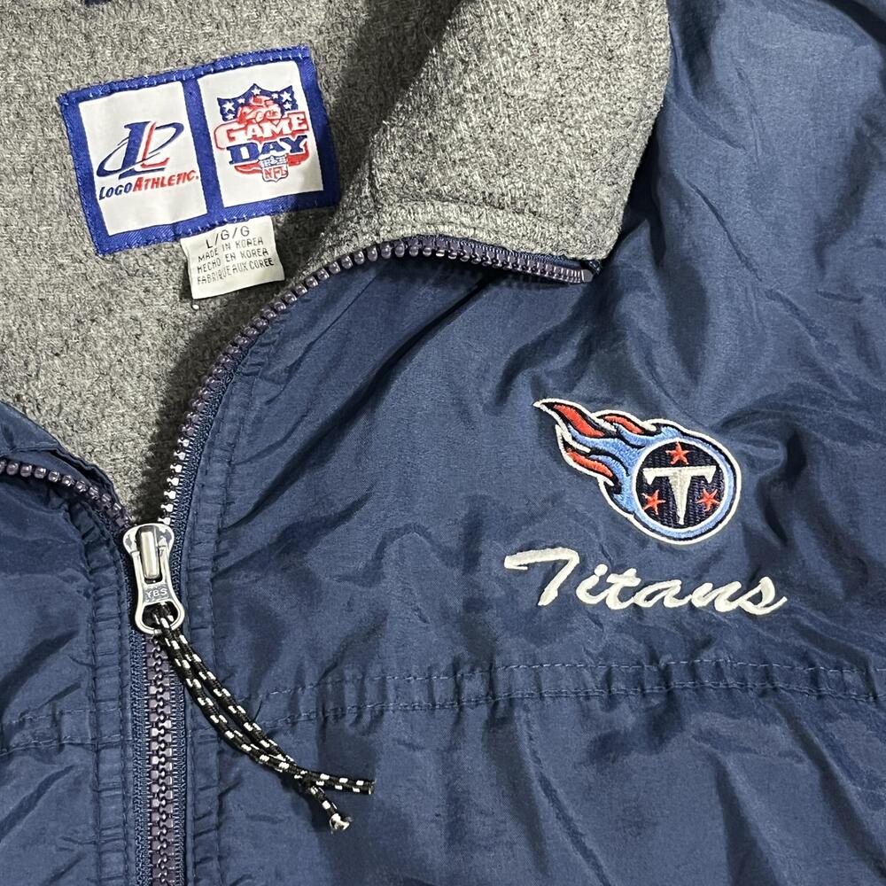 Vintage Tennessee Titans Jacket Mens Large Blue NFL Football Logo Athletic 2000s